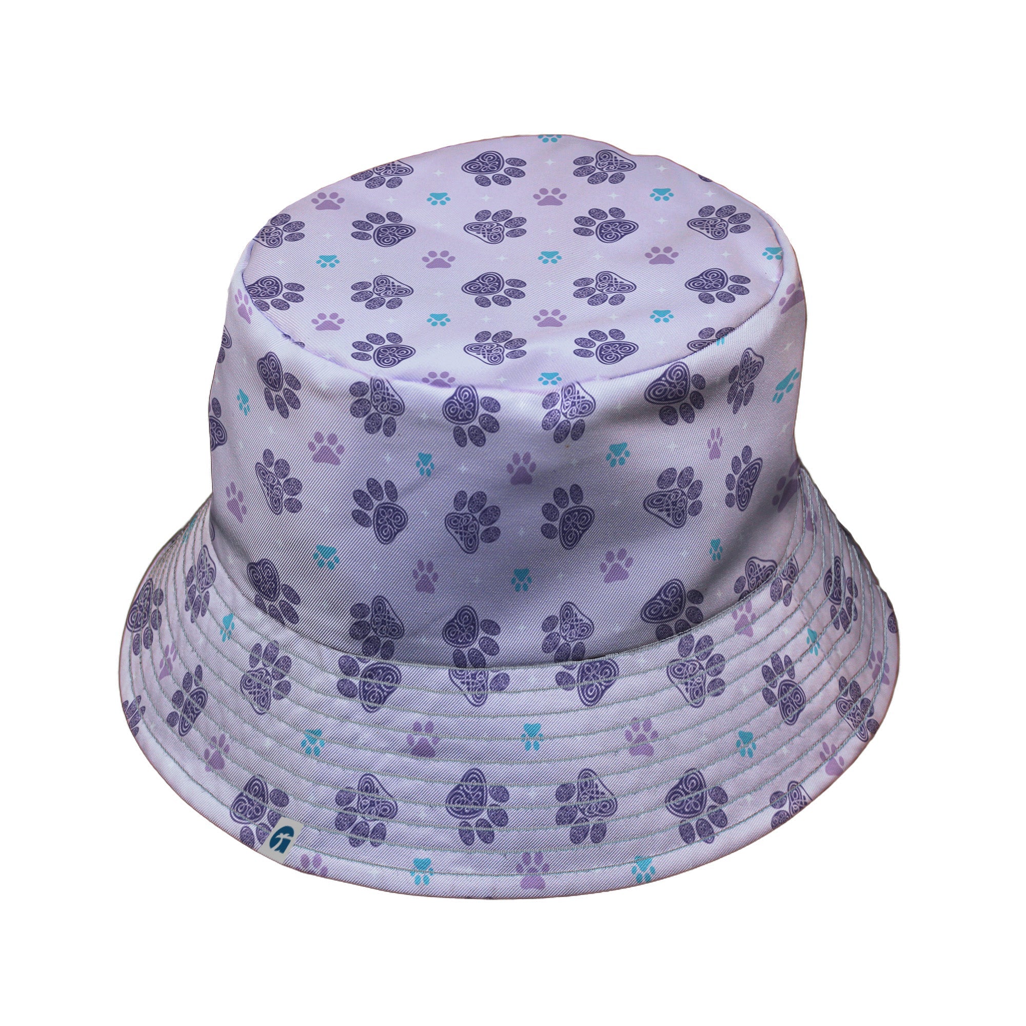 Celtic Knots Paws Lilac Bucket Hat 2