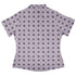 Celtic Knots Paws Lilac Curvy Button Up Shirt womens back