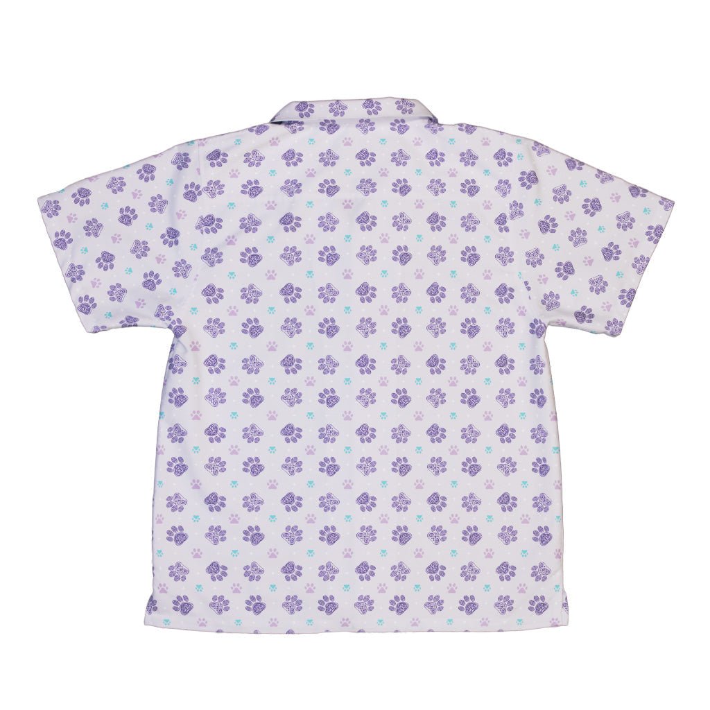 Celtic Knots Paws Lilac Youth Hawaiian Shirt 2
