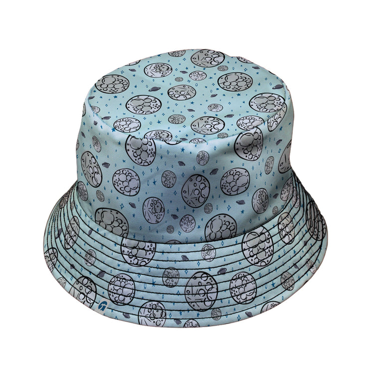 Cheesy Moon Bucket Hat Geek Nerd Design by Zirkus Design funny prints lx - B