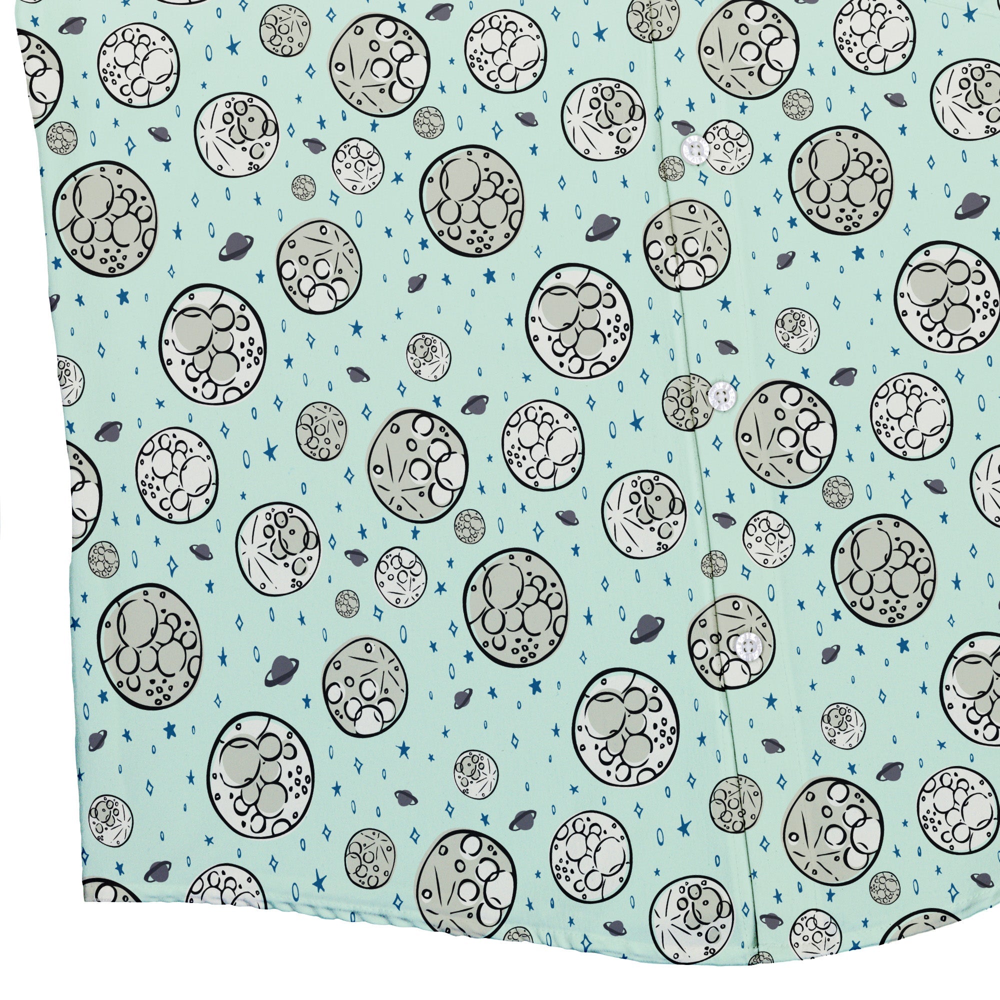 Cheesy Moon Button Up Shirt Geek Nerd adult sizing Design by Zirkus Design funny prints