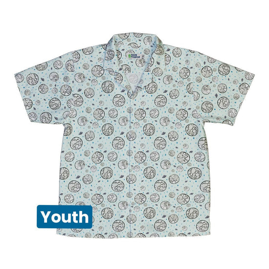 Cheesy Moon Youth Hawaiian Shirt Geek Nerd Design by Zirkus Design funny prints outer space & astronaut print