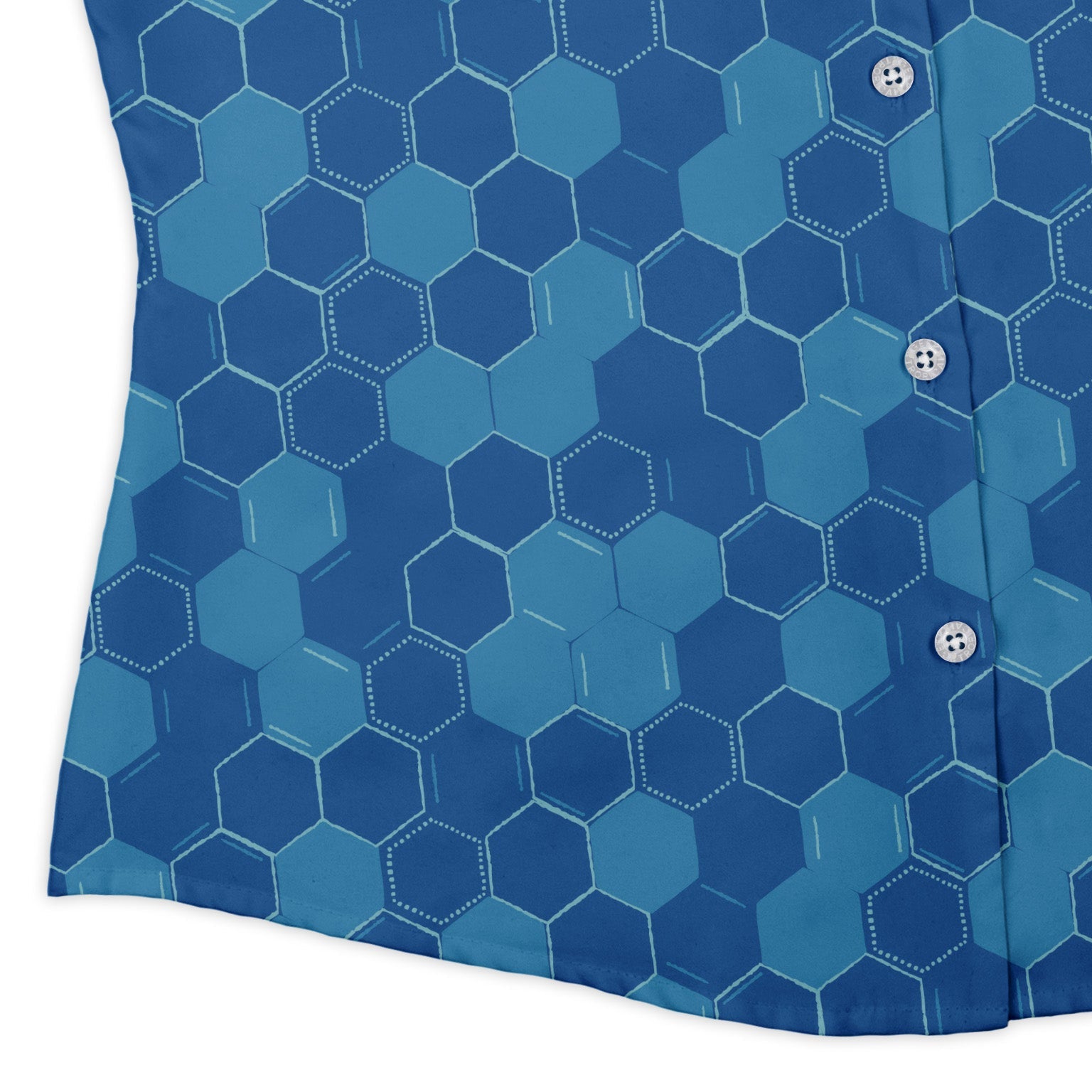 Chemistry Set Hexagon Curvy Button Up Shirt Geek Nerd Design by Zirkus Design q225 science print