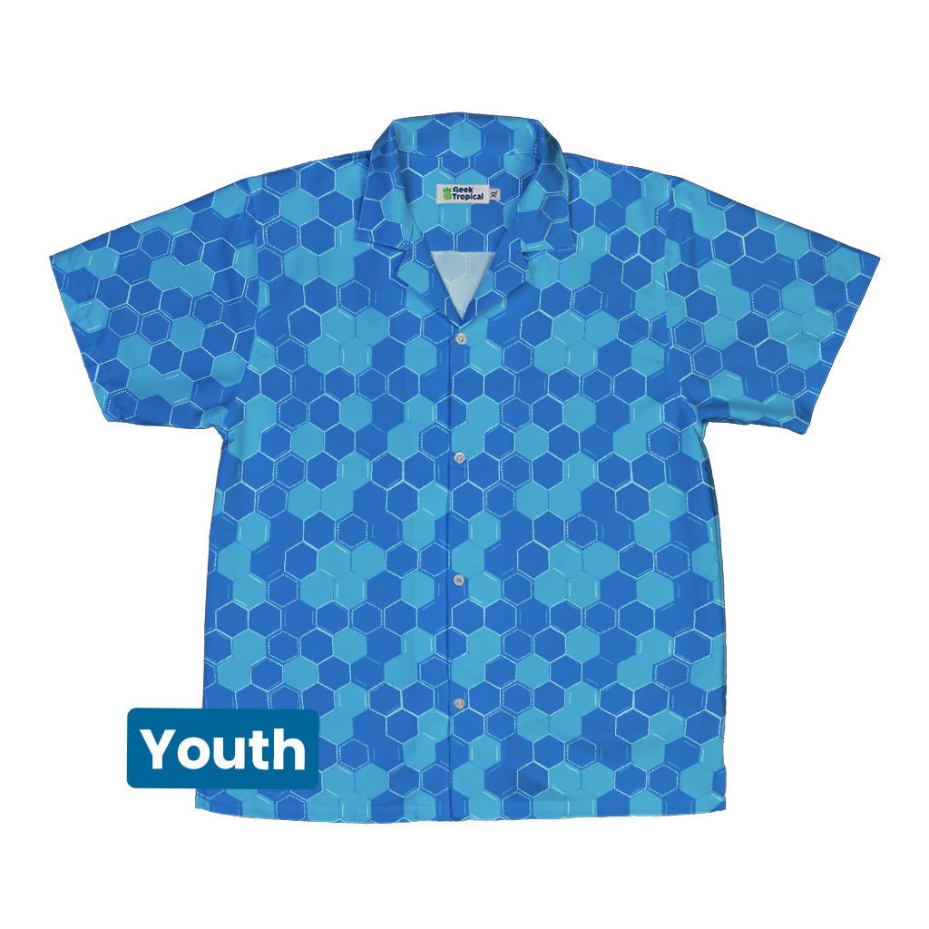 Chemistry Set Hexagon Youth Hawaiian Shirt Geek Nerd Design by Zirkus Design q225 science print