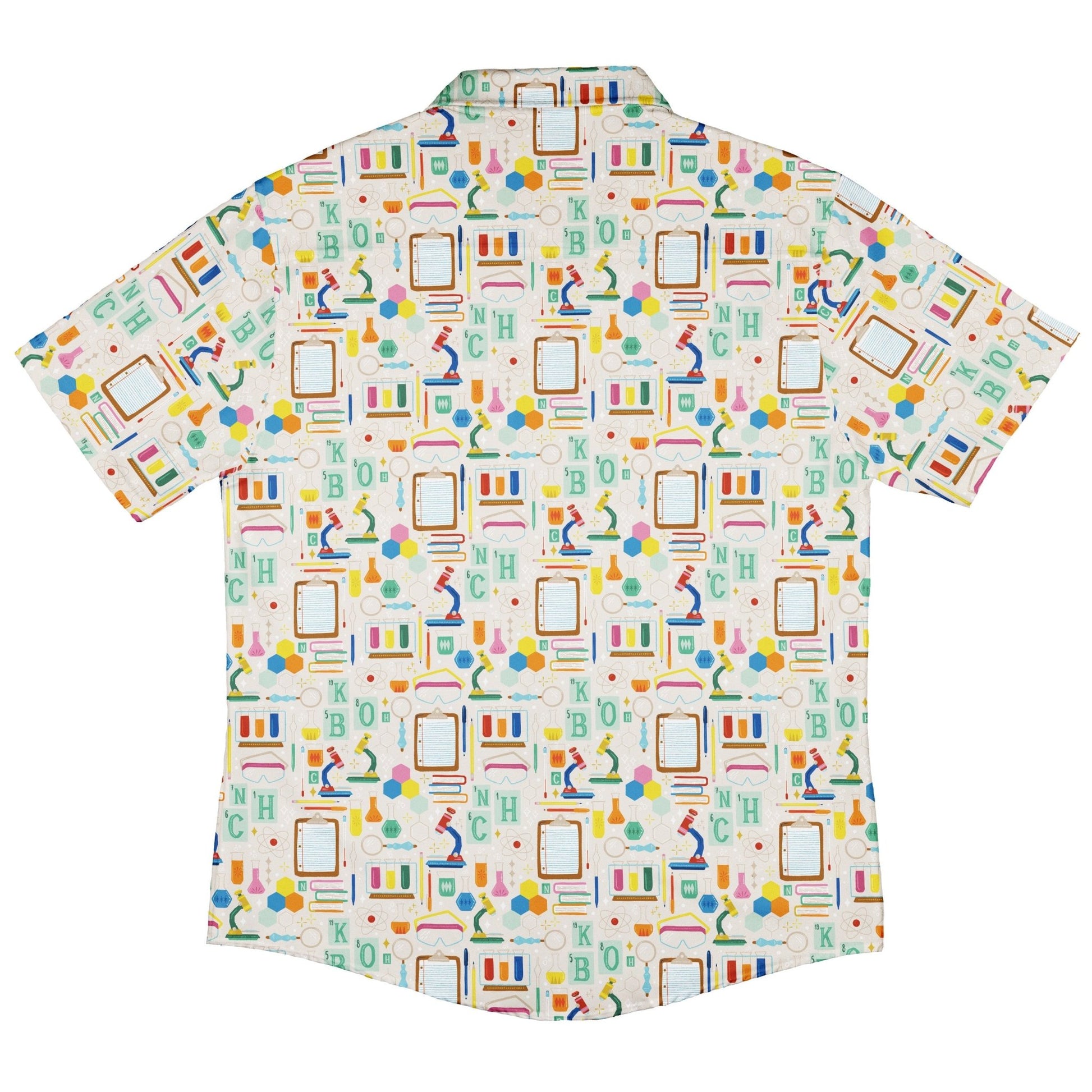 Chemistry Tool Set Button Up Shirt Geek Nerd adult sizing Design by Zirkus Design q225