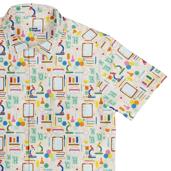 Chemistry Tool Set Button Up Shirt Geek Nerd adult sizing Design by Zirkus Design q225
