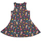 Chess Colorful Chess Pieces Blue Dress Geek Nerd board game print lx - C Maximalist Patterns