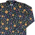 Chess Colorful Pieces Board Blue Long Sleeve Button Up Shirt Geek Nerd adult sizing board game print