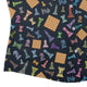 Chess Colorful Pieces Board Blue Curvy Button Up Shirt Geek Nerd board game print women