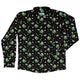 Chickenossauro Rex Long Sleeve Button Up Shirt Geek Nerd adult sizing Design by Tobe Fonseca dinosaur print