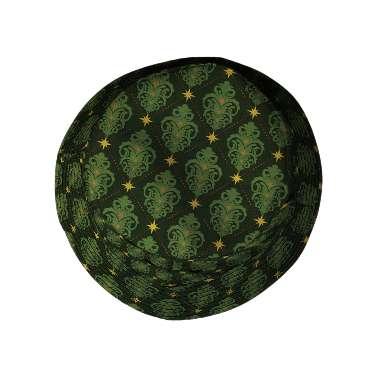 Christmas Cats Tree Bucket Hat Top View