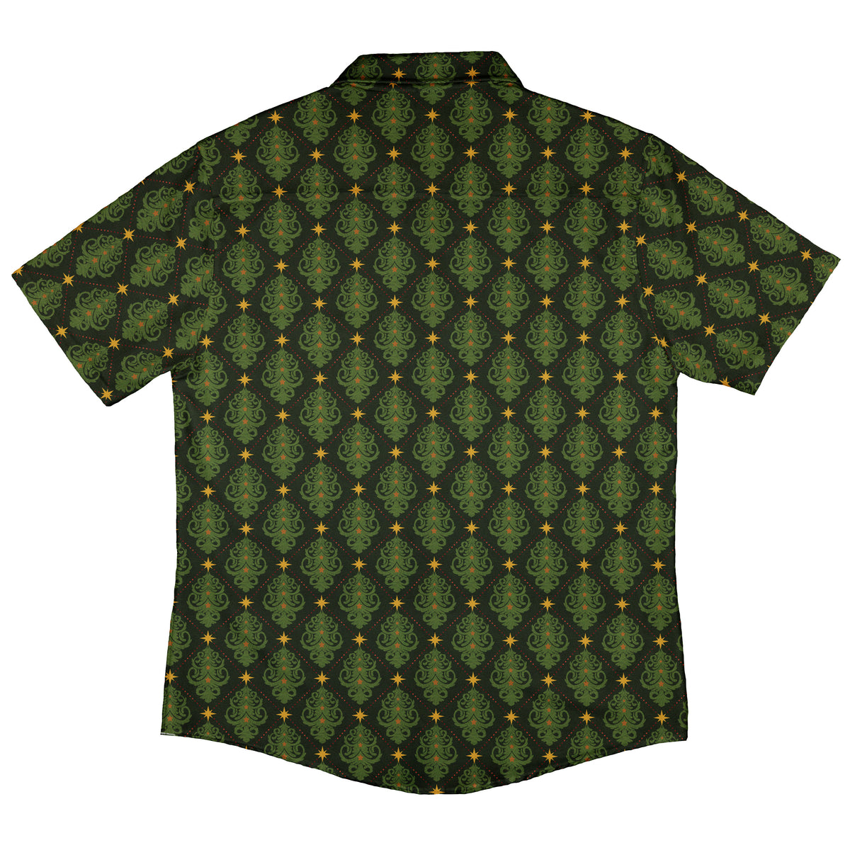 Christmas Cats Tree Button Up Shirt Back