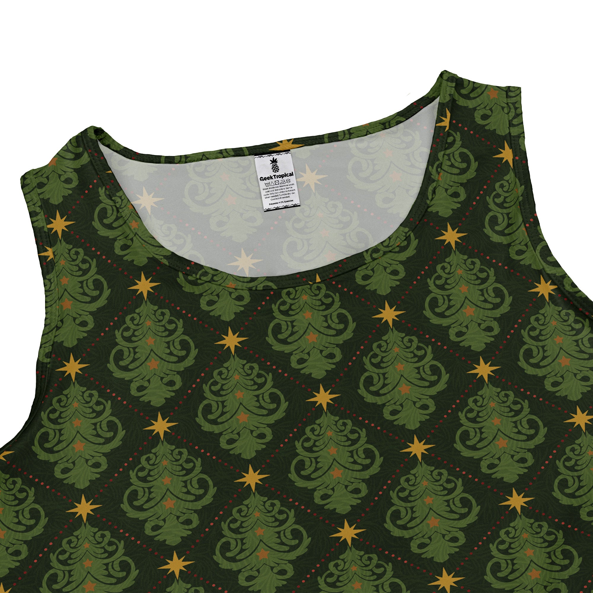 Christmas Cats Tree Sleeveless Dress close front