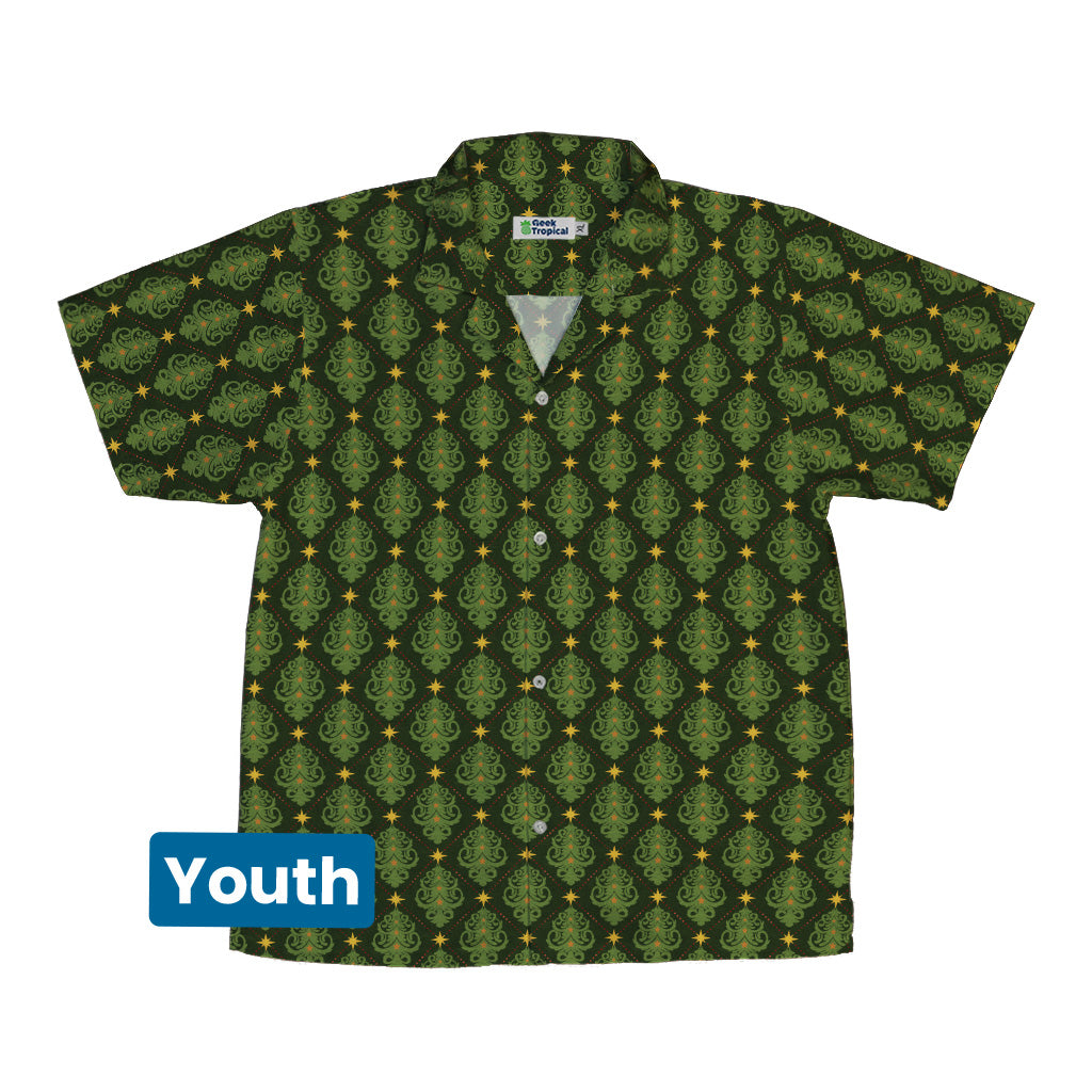 Christmas Cats Tree Youth Hawaiian Shirt Front
