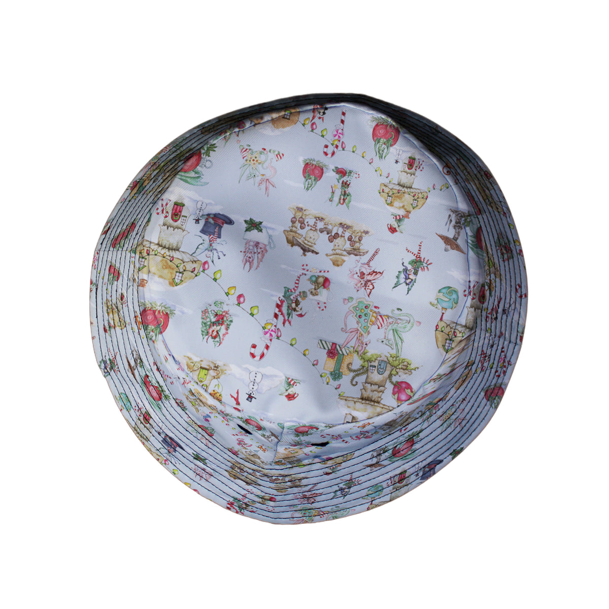 Christmas Fairy Village Bucket Hat Top View