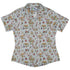 Christmas Fairy Village Curvy Button Up Shirt womens front