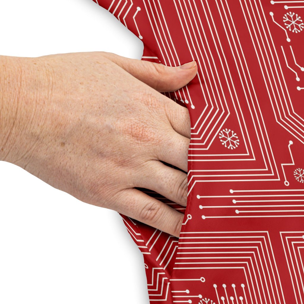 Christmas Red Computer Circuit Board pattern Dress Geek Nerd Christmas Print lx - C q4