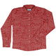 Christmas Red Computer Circuit Board Long Sleeve Button Up Shirt Geek Nerd adult sizing Christmas Print computer print