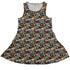 Christmas Sweater Cats Sleeveless Dress front
