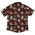 Christmas Time with Dragons Button Up Shirt Geek Nerd adult sizing Christmas Print Design by Amy Brown