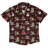 Christmas Time with Dragons Button Up Shirt Geek Nerd adult sizing Christmas Print Design by Amy Brown