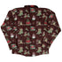 Christmas Time with Dragons Long Sleeve Button Up Shirt Geek Nerd adult sizing Christmas Print Design by Amy Brown