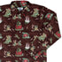 Christmas Time with Dragons Long Sleeve Button Up Shirt Geek Nerd adult sizing Christmas Print Design by Amy Brown