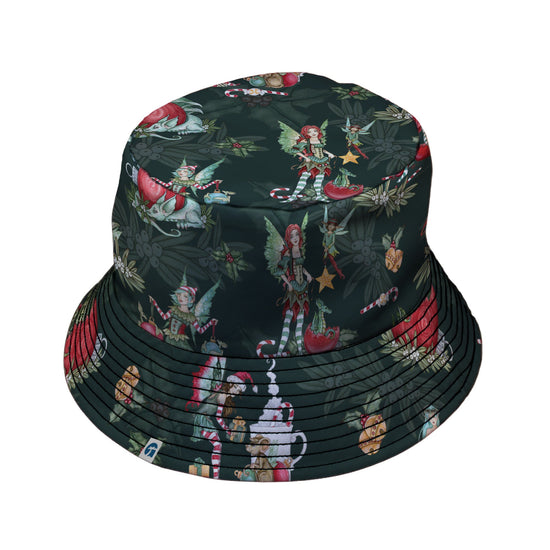 Christmas Time with Fantasy Creatures Bucket Hat