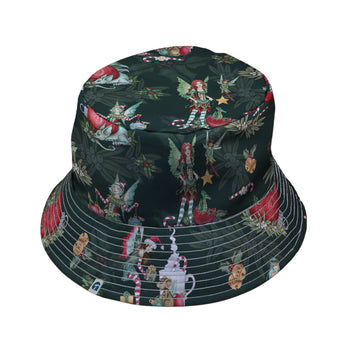Christmas Time with Fantasy Creatures Bucket Hat