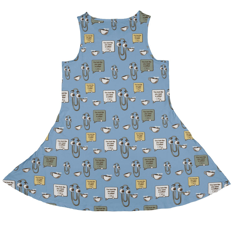 Clippy Coffee Dress Geek Nerd 0925 computer print Design by Tobe Fonseca