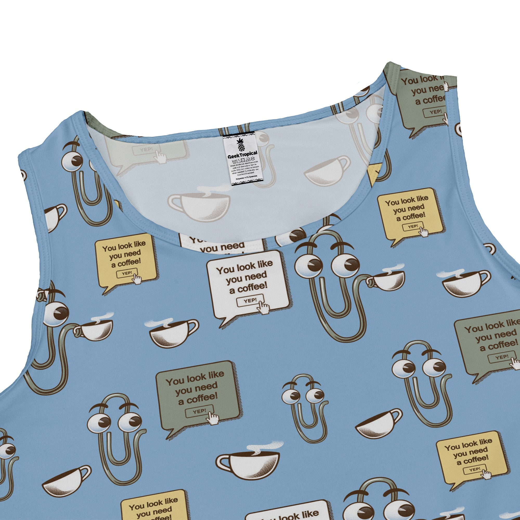 Clippy Coffee Dress Geek Nerd 0925 computer print Design by Tobe Fonseca