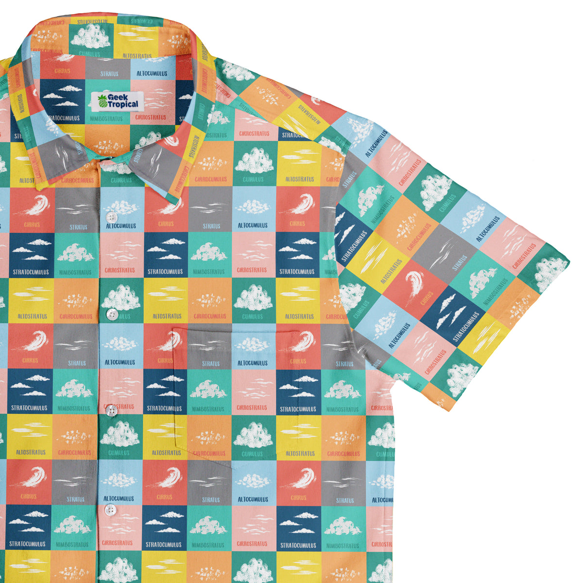 Cloud Atlas Button Up Shirt Top Corner