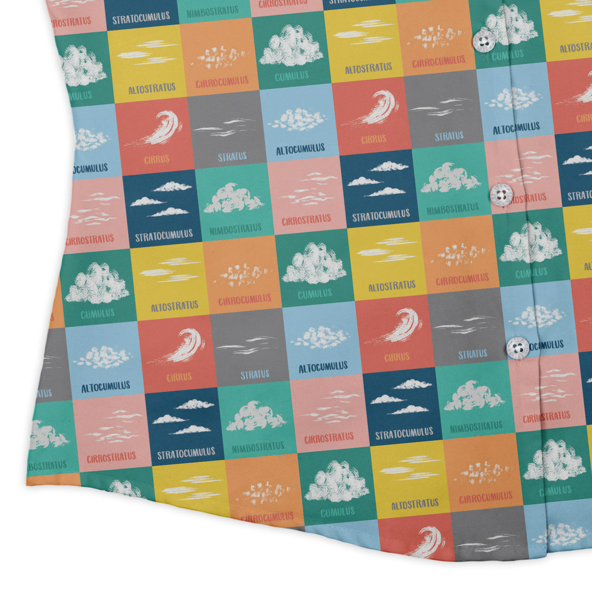 Cloud Atlas Curvy Button Up Shirt womens corner