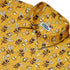 Coffee Worker Bee Button Up Shirt Neck