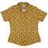 Coffee Worker Bee Curvy Button Up Shirt womens front