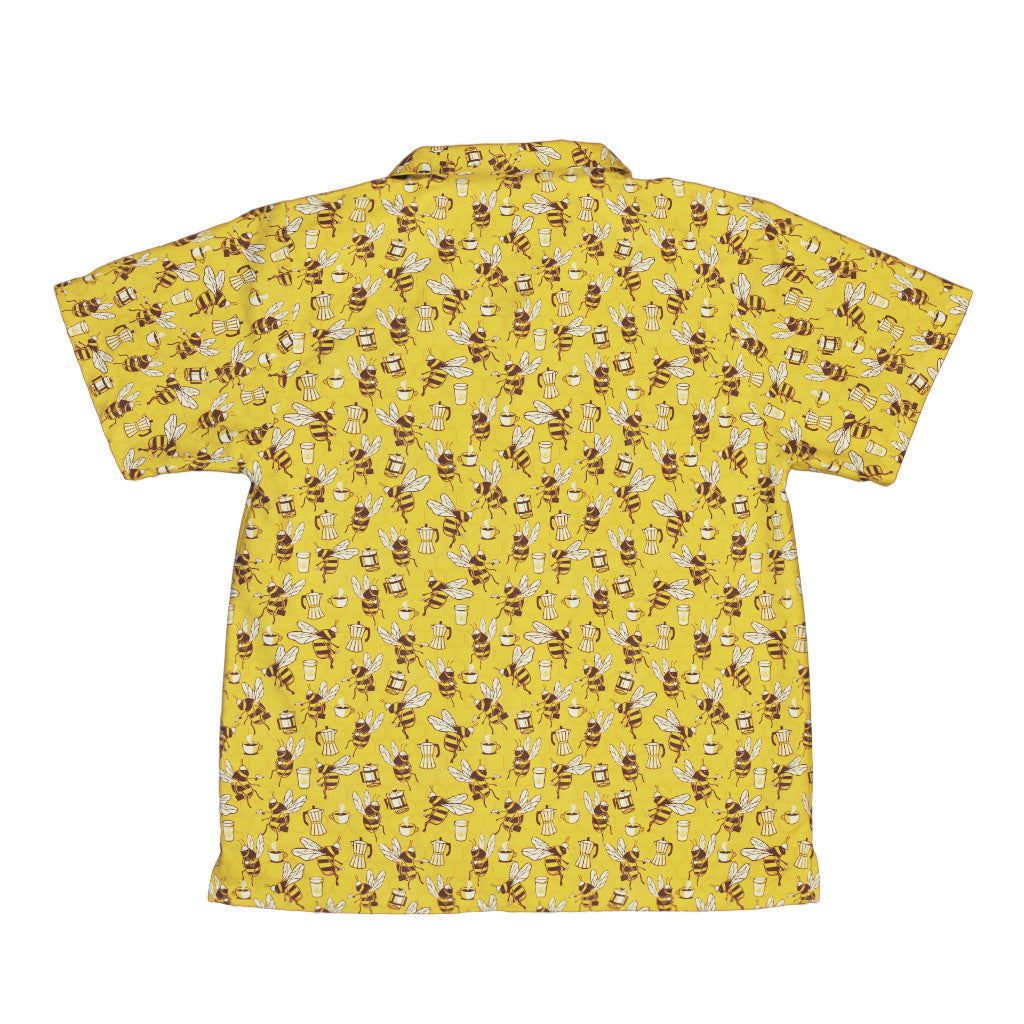 Coffee Worker Bee Youth Hawaiian Shirt Back