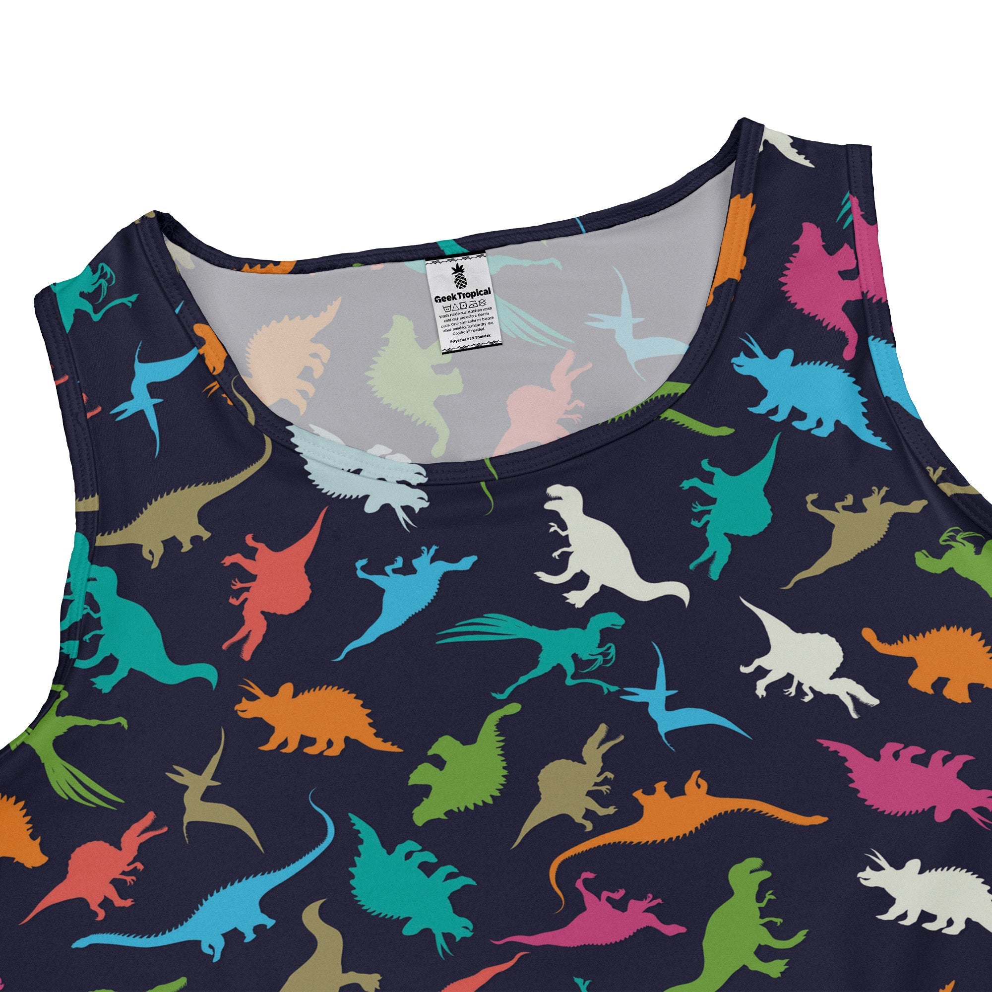 Colorful Dinosaur Silhouettes Navy Dress Geek Nerd dinosaur print lx - C Simple Patterns