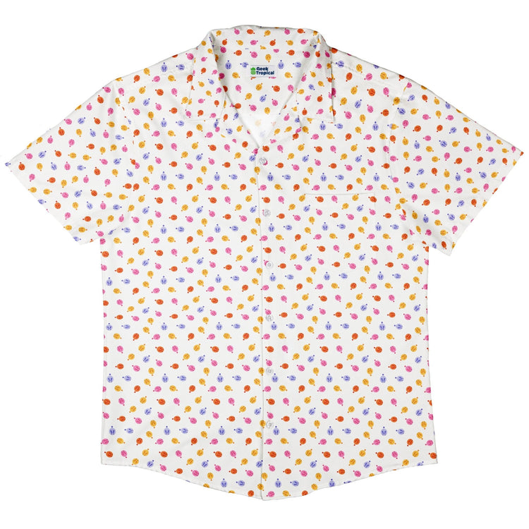 Colorful Wagashi Rabbits Button Up Shirt - Animal Patterns - Anime - Design by Ardi Tong