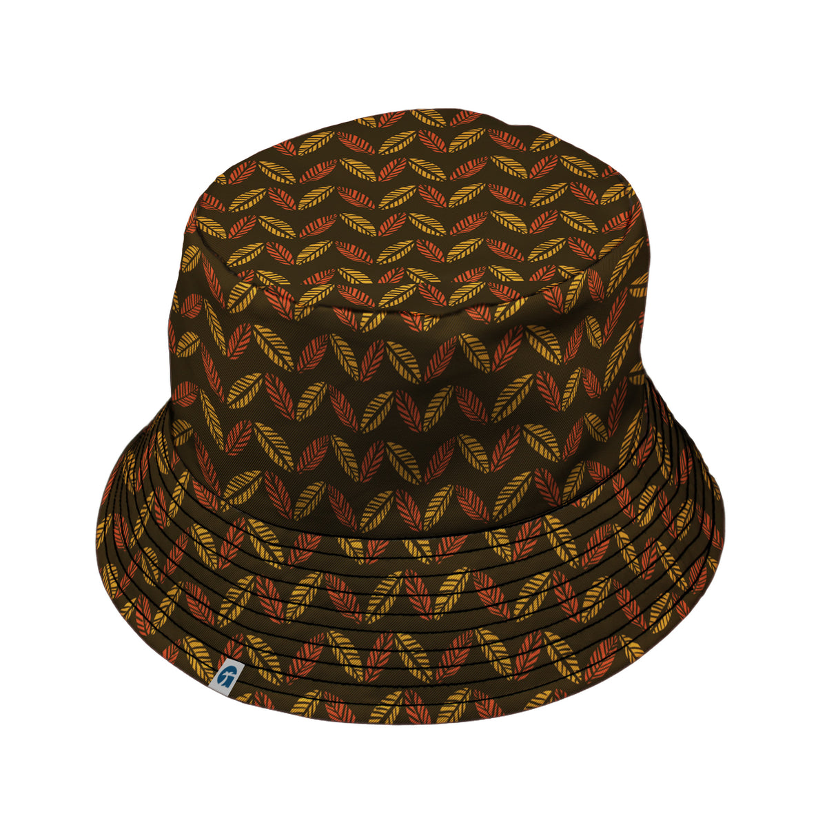 Colors of Autumn Bucket Hat Black Stitching