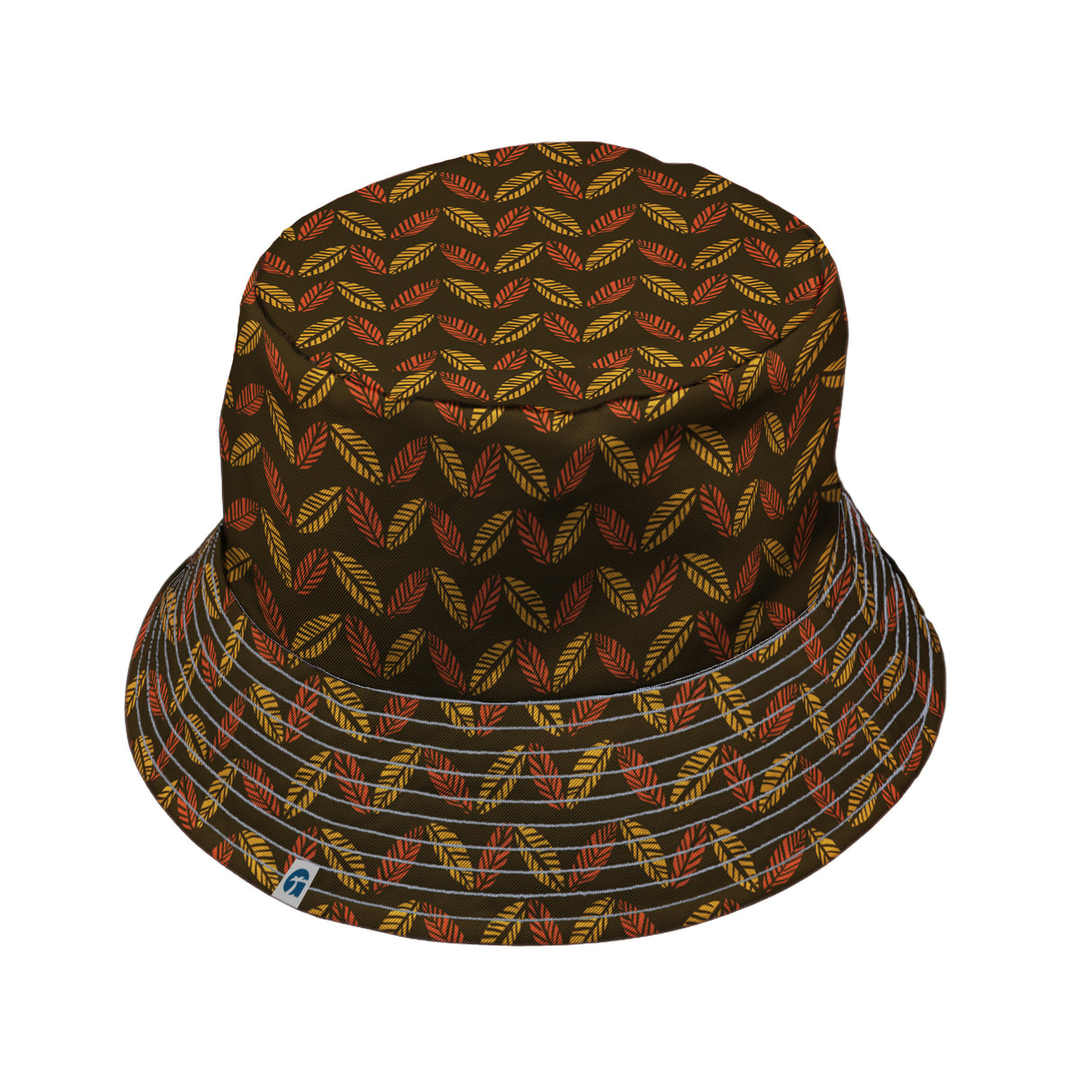 Colors of Autumn Bucket Hat Gray Stitching