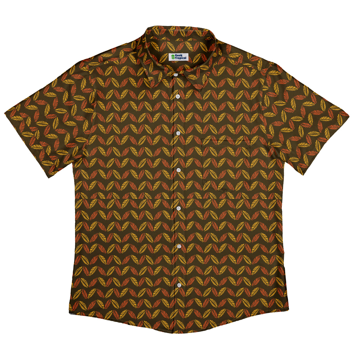 Colors of Autumn Button Up Shirt Flat Front