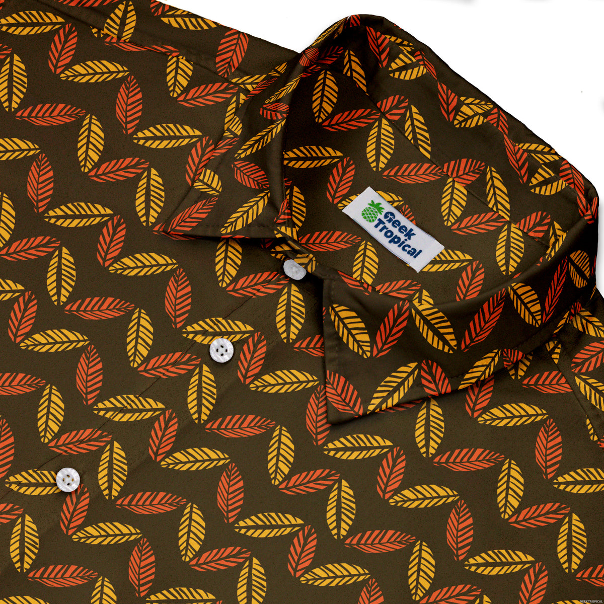 Colors of Autumn Button Up Shirt Neck