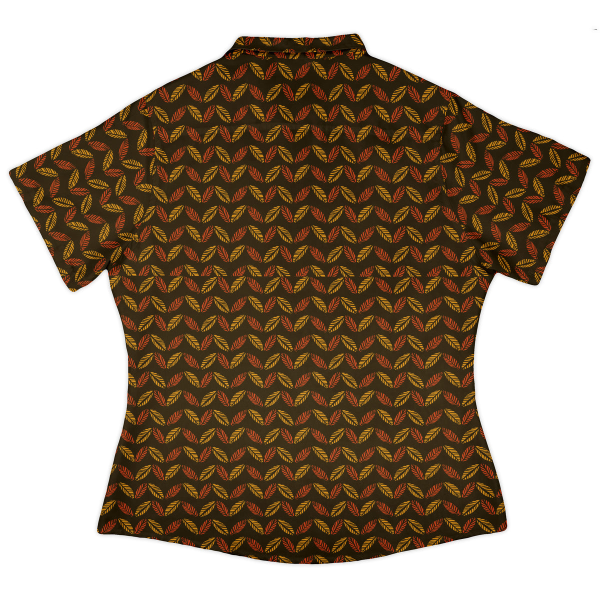 Colors of Autumn Curvy Button Up Shirt womens back