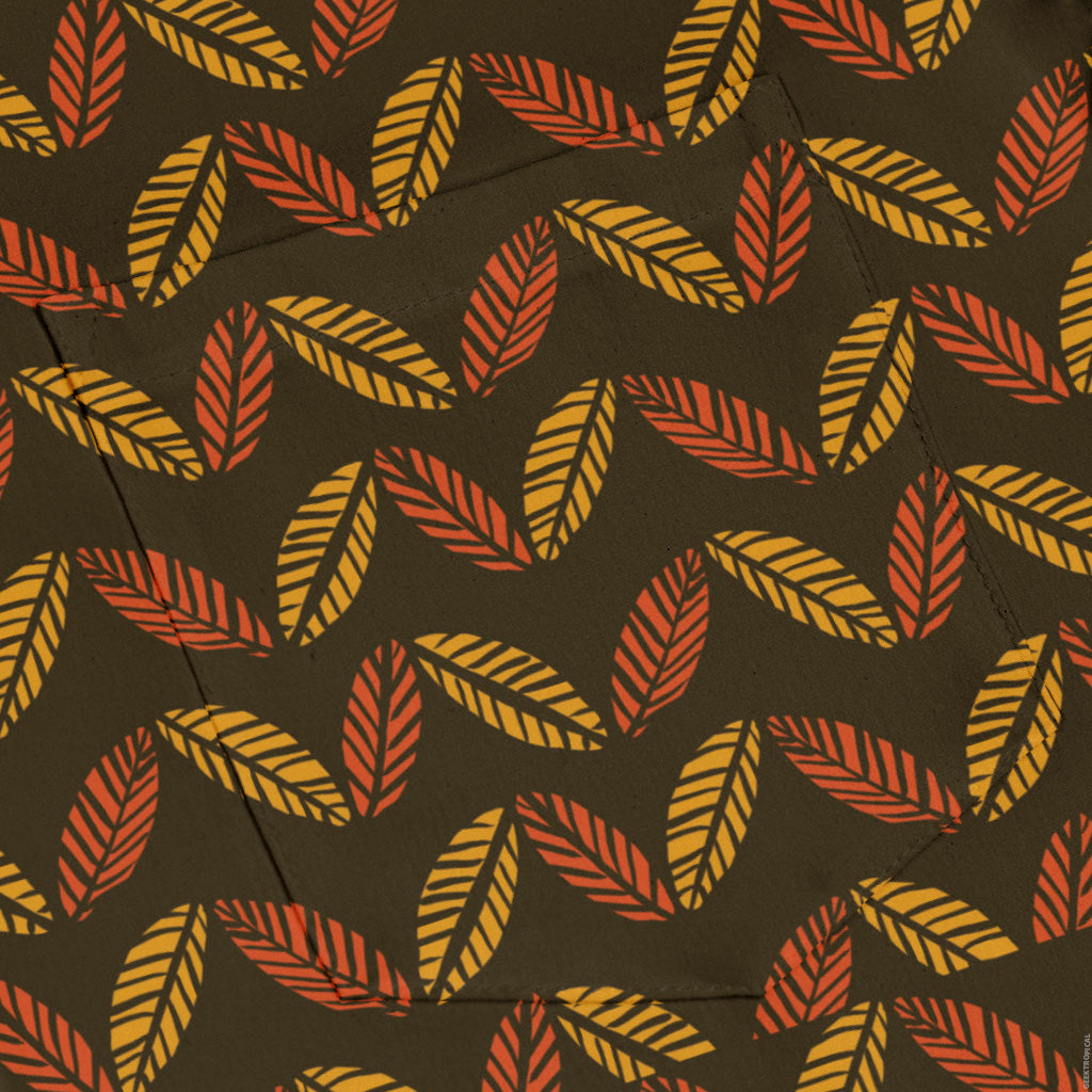Colors of Autumn Long Sleeve Button Up Shirt pocket