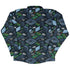 Computer Electronic Parts Dark Navy Long Sleeve Button Up Shirt Geek Nerd adult sizing computer print FLOW DESC WRITING
