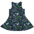 Computer Electronic Parts Dark Navy Dress Geek Nerd computer print lx - C Maximalist Patterns
