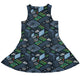 Computer Electronic Parts Dark Navy Dress Geek Nerd computer print lx - C Maximalist Patterns