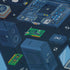 Computer Electronic Parts Dark Navy Button Up Shirt - adult sizing - computer print - Maximalist Patterns