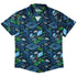 Clearance Ready - to - Ship Computer Electronic Parts Dark Navy Button Up Shirt Geek Nerd adult sizing Clearance computer print