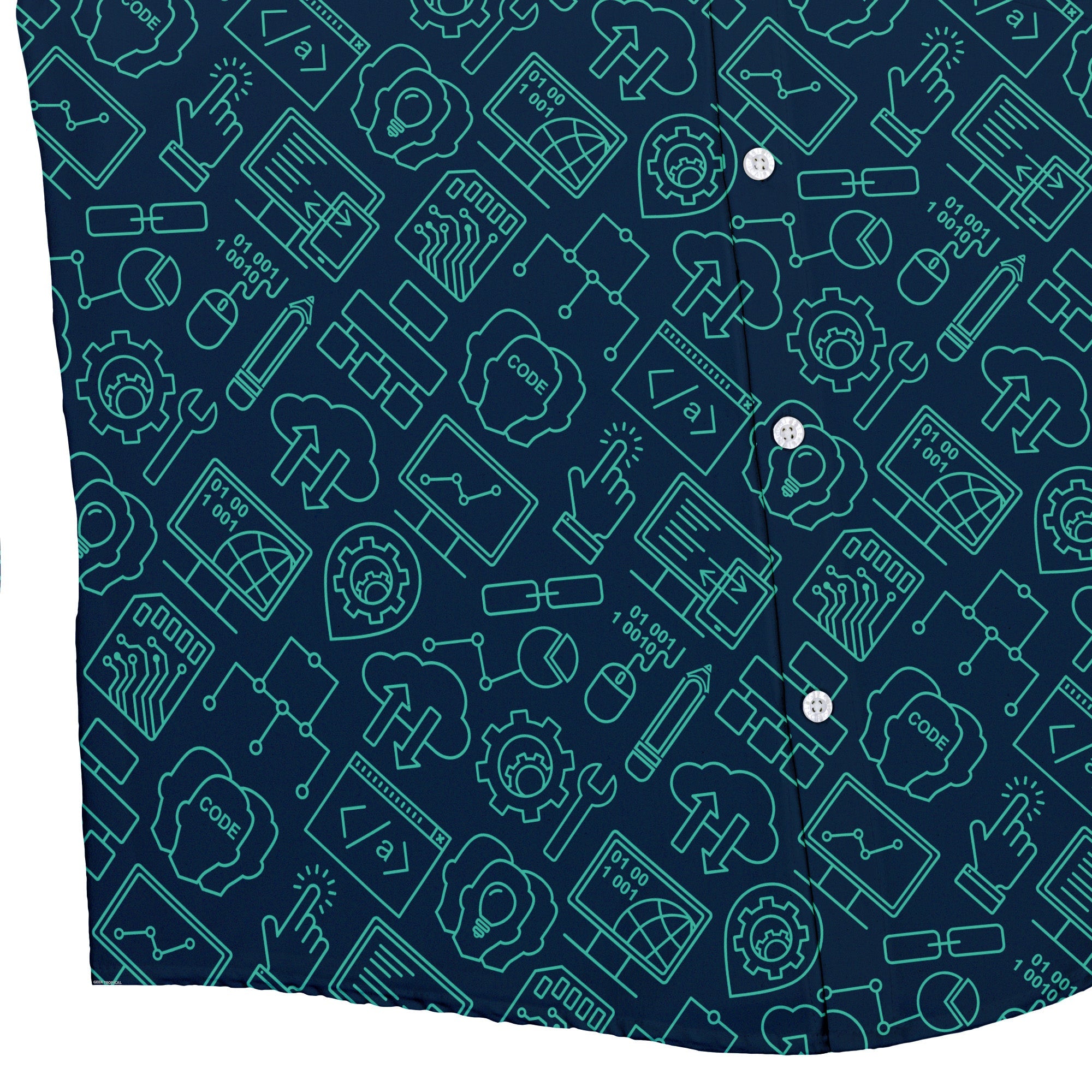 Techlinked Shirt Computer Internet Technology Button Up Shirt | Geek Tropical